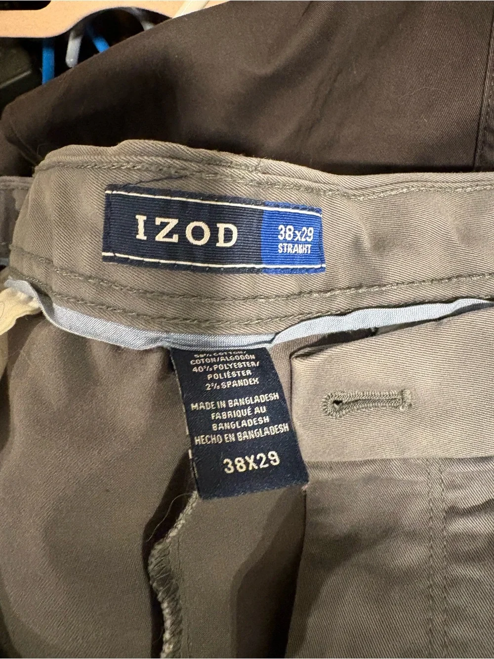 Izod Men's Gray straight leg pants Chinos